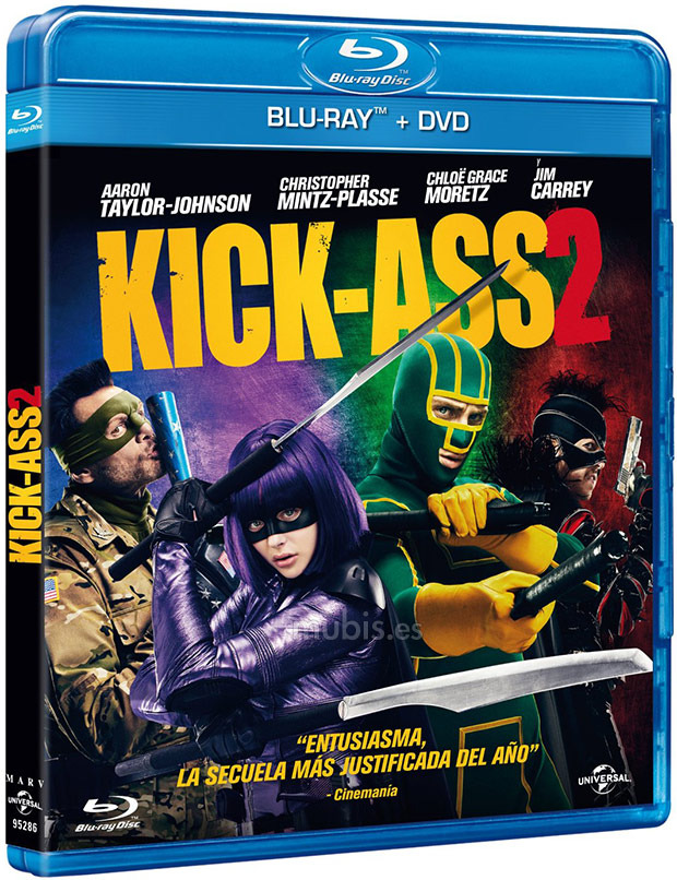 Diseño de la carátula de Kick-Ass 2 en Blu-ray