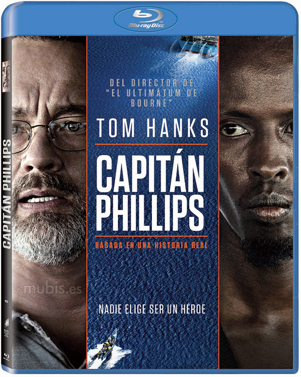 Diseño de la carátula de Capitán Phillips en Blu-ray