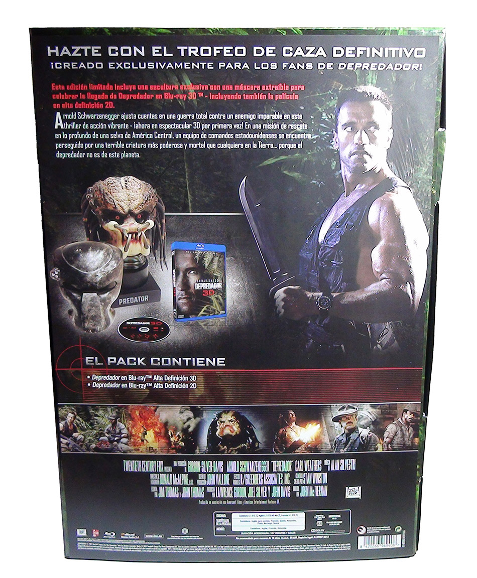Fotografías del Blu-ray de Depredador edición coleccionista con Cabeza 2
