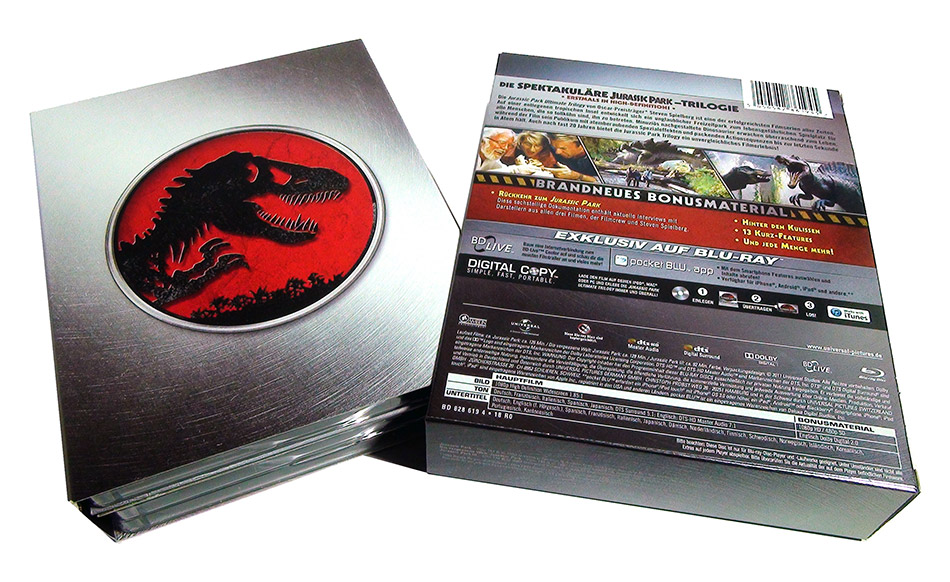Fotografías de la Trilogía Jurassic Park en Blu-ray con T-Rex (Alemania) 15
