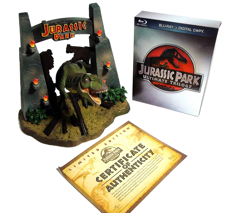 Fotografías de la Trilogía Jurassic Park en Blu-ray con T-Rex (Alemania) 25