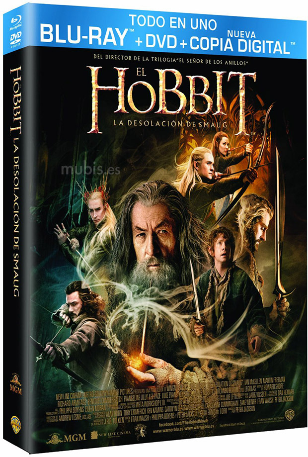 Diseño de la carátula de El Hobbit: La Desolación de Smaug en Blu-ray