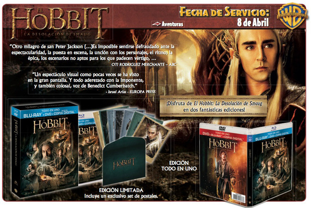 Imagen de El Hobbit parte 2 con postales y relanzamiento de las extendidas