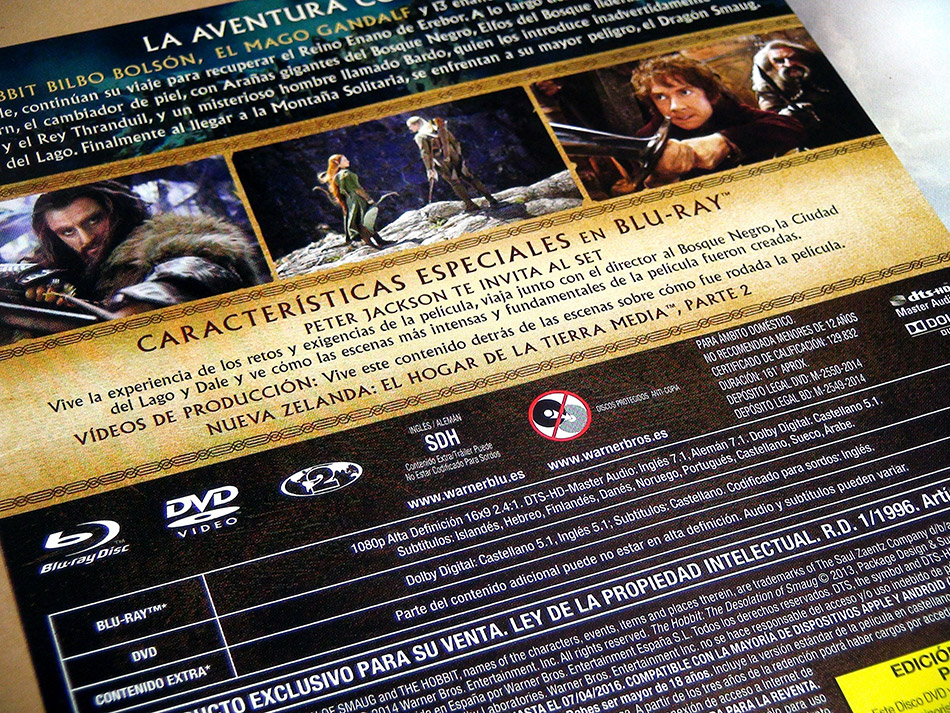 Fotografías de la edición especial El Hobbit: La Desolación de Smaug en Blu-ray 19