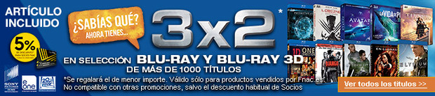3x2 en Blu-ray de Fox, Selecta Visión y eOne en fnac.es - Junio de 2014