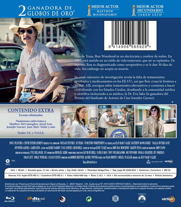 Más información de Dallas Buyers Club en Blu-ray
