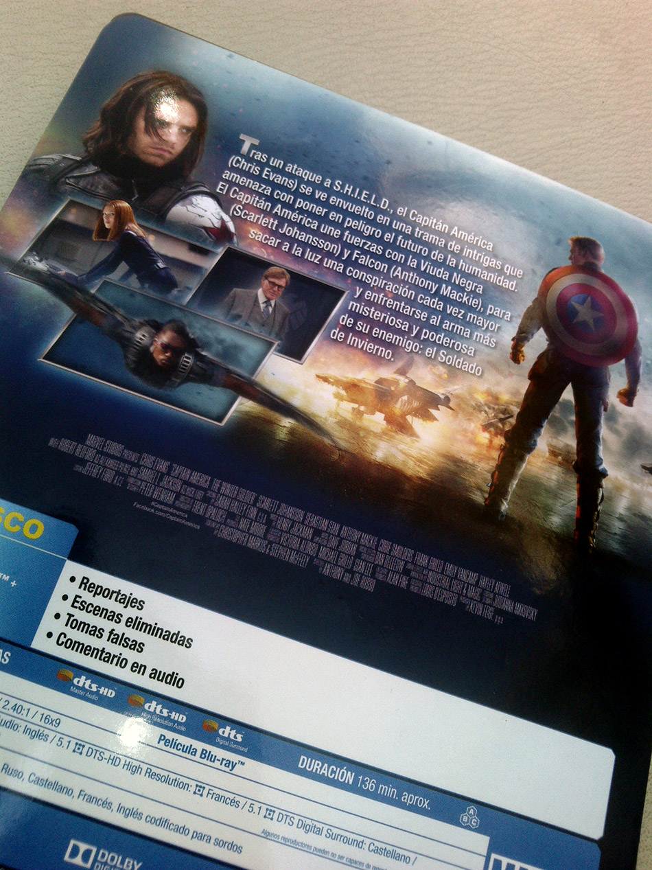 Fotografías del Steelbook de Capitán América: El Soldado de Invierno en Blu-ray 4