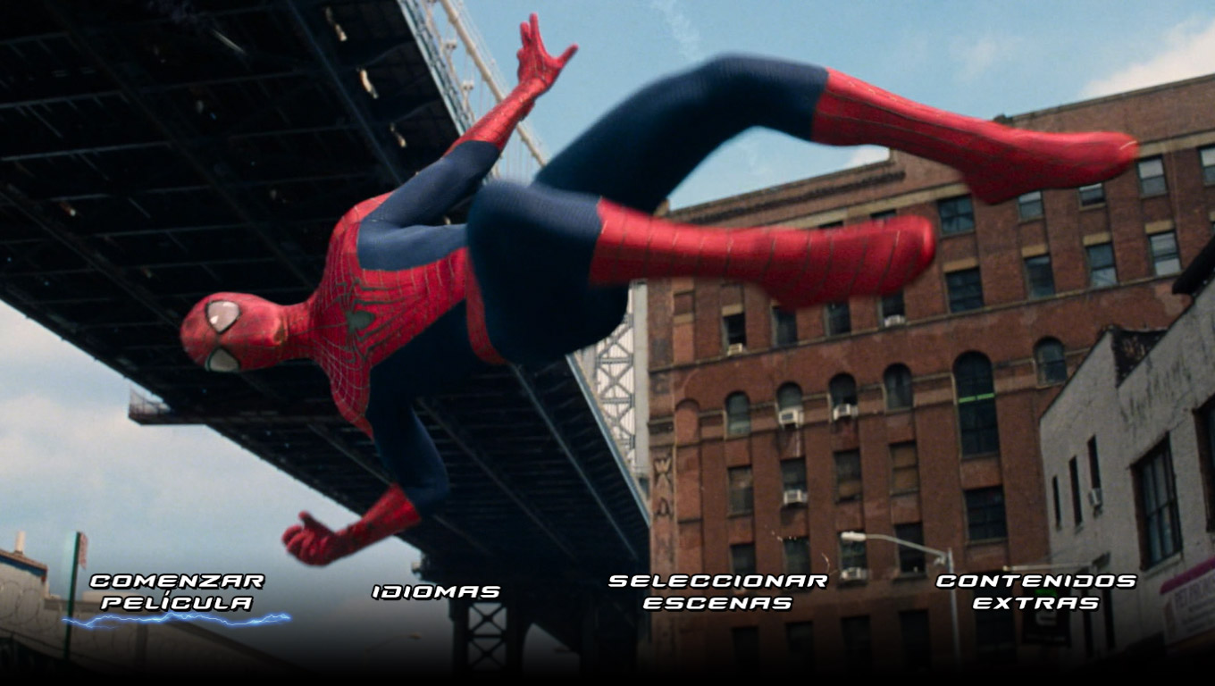Capturas de imagen y menús del Blu ray de The Amazing Spider Man 2