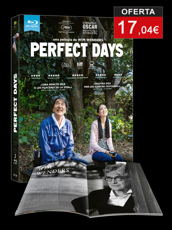 Perfect Days -dirigida por Wim Wenders- en Blu-ray con funda, libro y dos discos