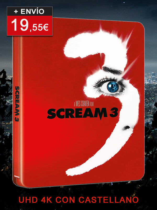 Steelbook italiano de Scream 3 con castellano en UHD 4K 