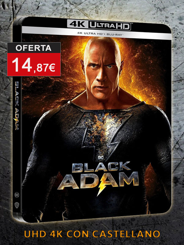 Steelbook de Black Adam en UHD 4K con castellano