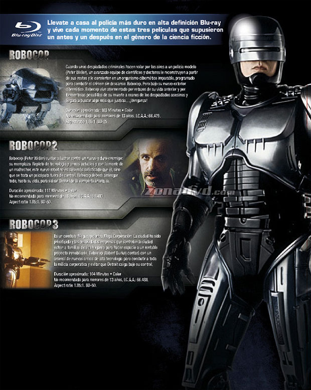 carátula Robocop - Trilogía portada 3