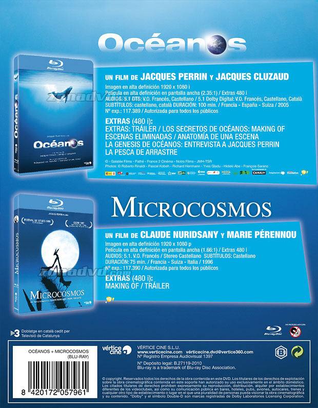 carátula Pack Océanos + Microcosmos portada 3
