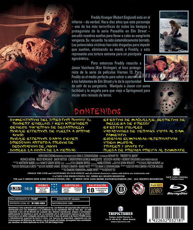 carátula Freddy contra Jason portada 3
