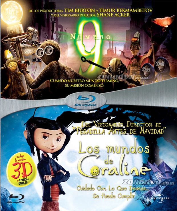 carátula Pack Número 9 + Los Mundos de Coraline portada 2