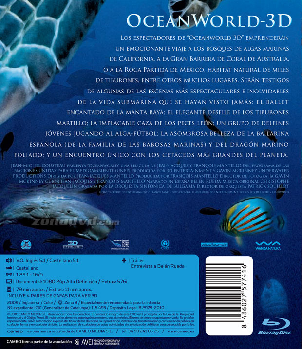 carátula Oceanworld 3D portada 3