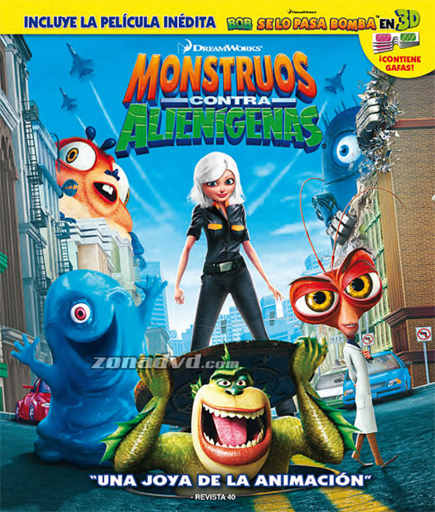carátula Monstruos contra Alienígenas portada 2