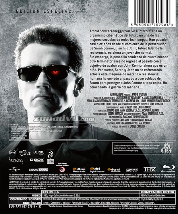 carátula Terminator 2: El Juicio Final - Edición Especial portada 3