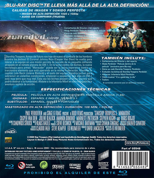 carátula Starship Troopers: Armas del Futuro portada 3
