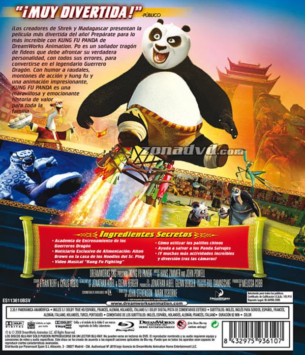 carátula Kung Fu Panda portada 3