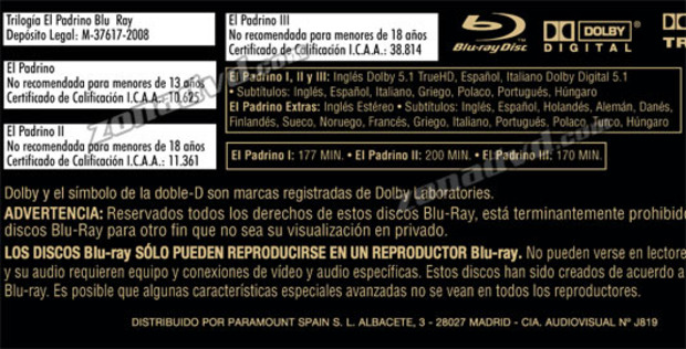 carátula El Padrino (Trilogía) - La Remasterización de Coppola portada 5