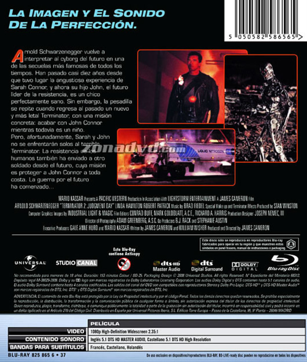 carátula Terminator 2 portada 3