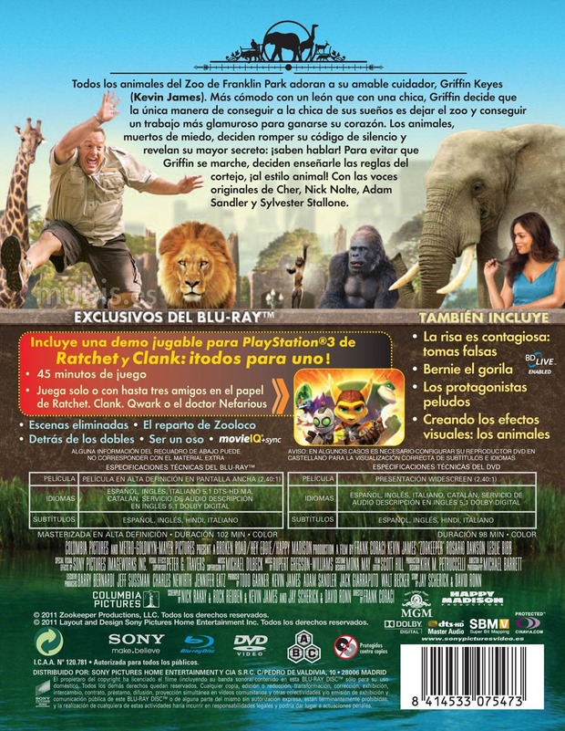 carátula Zooloco (Combo Blu-ray + DVD) 3