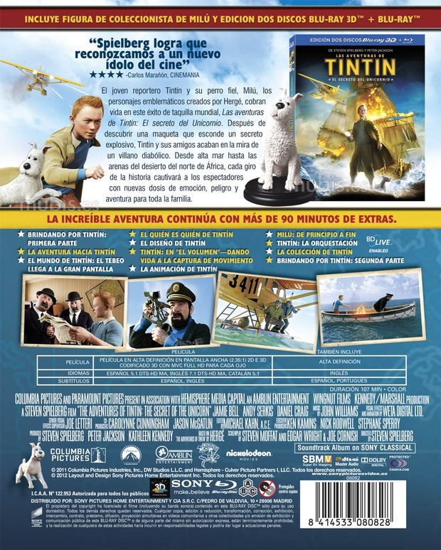 carátula Las Aventuras de Tintin: El Secreto del Unicornio - Edición Coleccionista 7