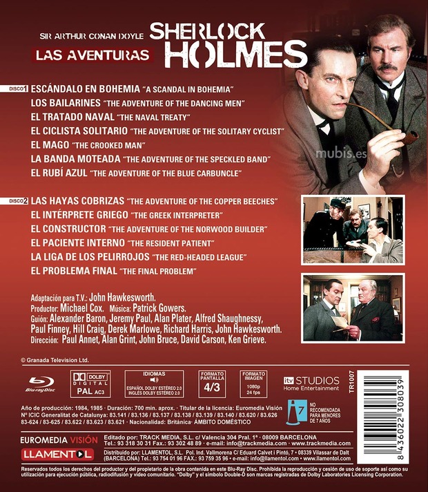carátula Sherlock Holmes - Las Aventuras 3