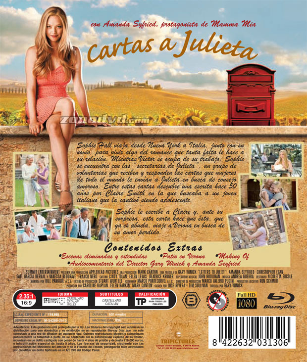 carátula Cartas a Julieta portada 3