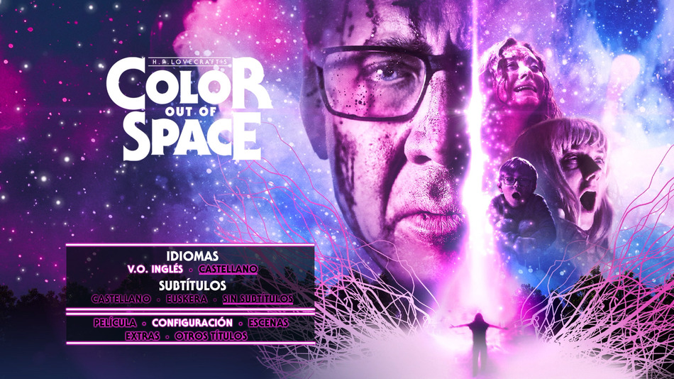 menú Color Out of Space Blu-ray - 2