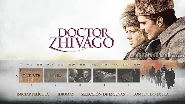 menú Doctor Zhivago - 45º aniversario Blu-ray - 3