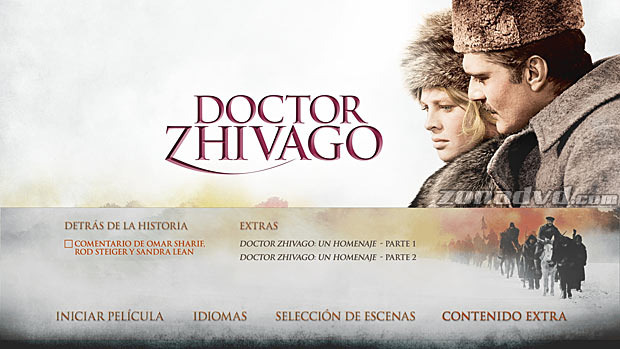 menú Doctor Zhivago - 45º aniversario Blu-ray - 4