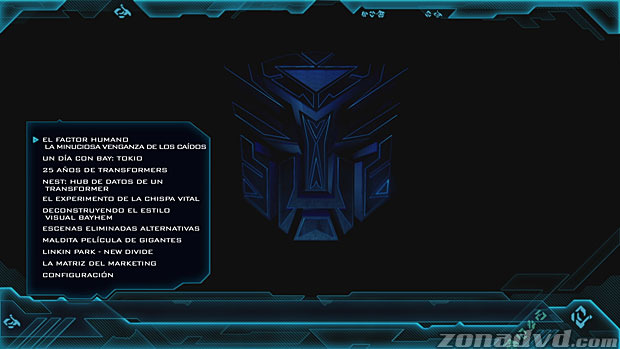 menú Transformers 2: La Venganza de los Caídos - Edición Especial Blu-ray - 5