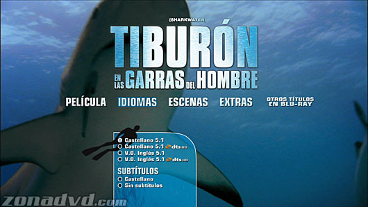 menú Tiburón, en las Garras del Hombre Blu-ray - 2