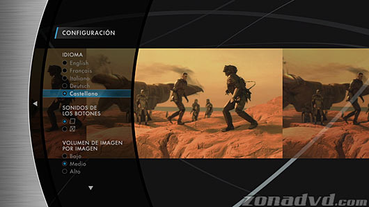 menú Las Crónicas de Riddick - Montaje del Director Blu-ray - 3