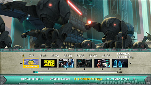 menú Star Wars: The Clone Wars Blu-ray - 3