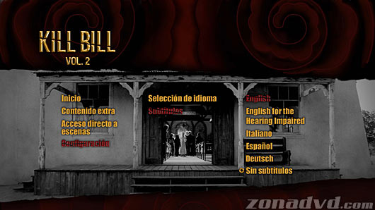 menú Kill Bill Volumen 2 Blu-ray - 3