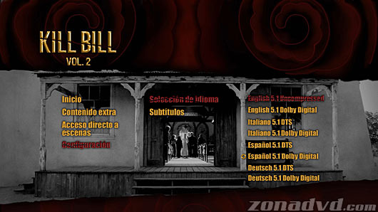 menú Kill Bill Volumen 2 Blu-ray - 4