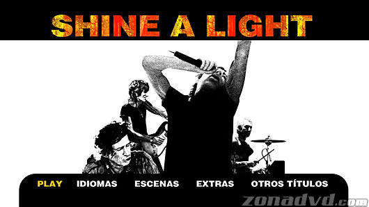 menú Rolling Stones, Shine a Light Blu-ray - 1