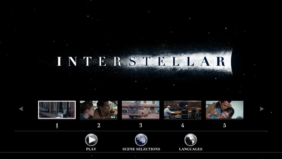 menú Interstellar - Edición Libro Blu-ray - 2