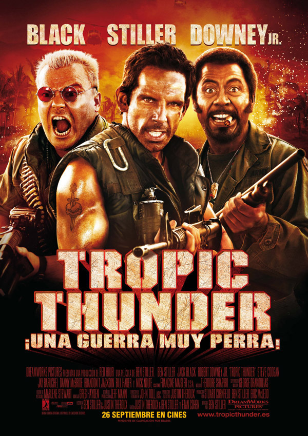Póster de la película Tropic Thunder ¡Una Guerra muy Perra!
