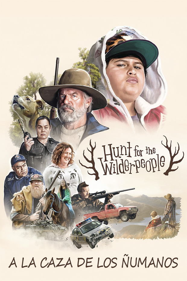 Póster de la película Hunt for the Wilderpeople. A la Caza de los Ñumanos