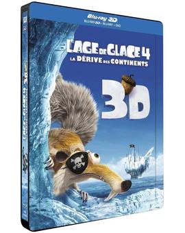 Ice Age 4: La Formación de los Continentes en 3D y 2D en Steelbook