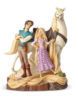Figura de Rapunzel (Enredados) con Rapunzel, Flynn Rider y Máximus (Disney Traditions - Jim Shore)