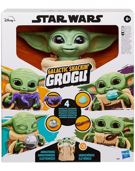 Muñeco animatrónico Galactic Snackin’ Grogu de Baby Yoda (The Child) de la serie The Mandalorian de Star Wars (23 cm)