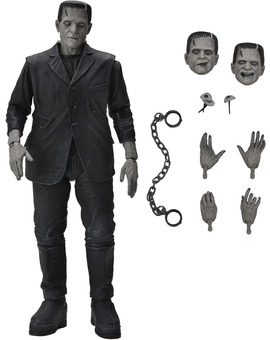 Figura de Frankenstein versión blanco y negro (18 cm) (NECA)