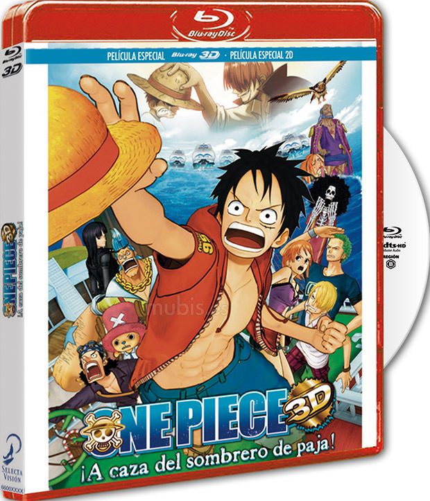 carátula One Piece !A la Caza del Sombrero de Paja! Blu-ray 3D 1