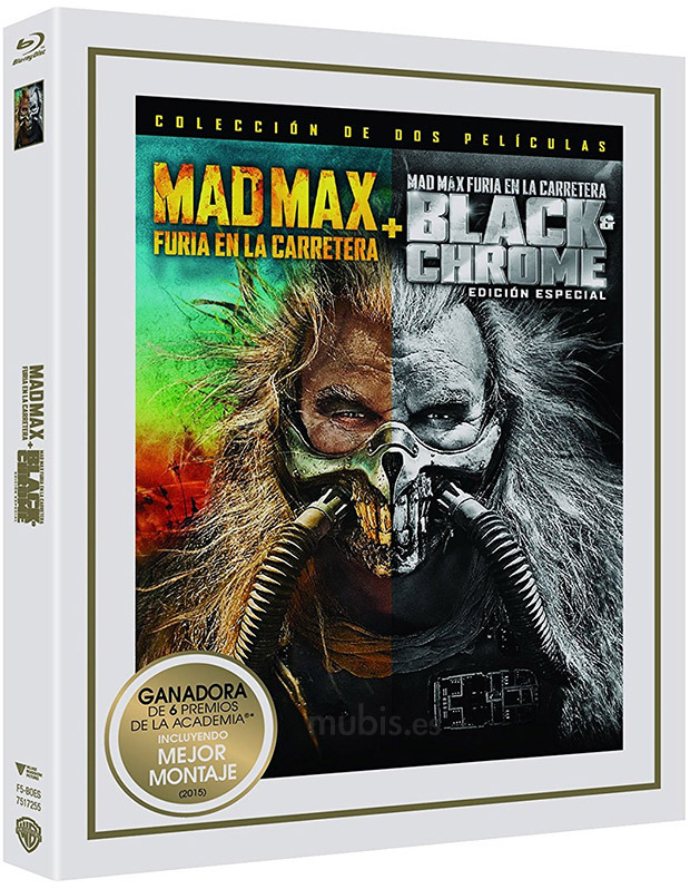 carátula Mad Max: Furia en la Carretera - Edición Especial Black & Chrome Blu-ray 1
