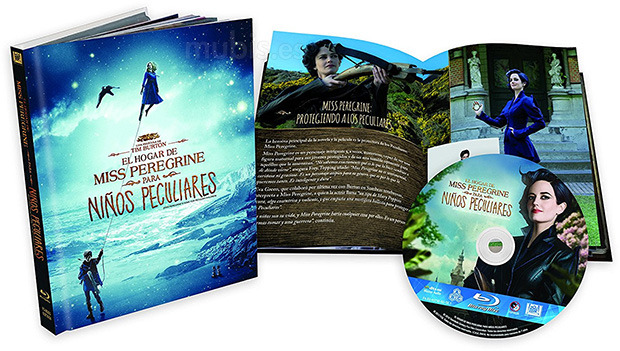 carátula El Hogar de Miss Peregrine para Niños Peculiares - Edición Libro Blu-ray 1